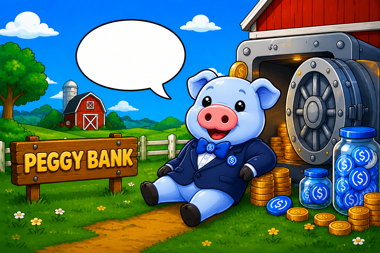 Peggy relaxing beside the reward bank